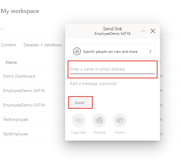 New Experience In Sharing Power BI Reports And Dashboards